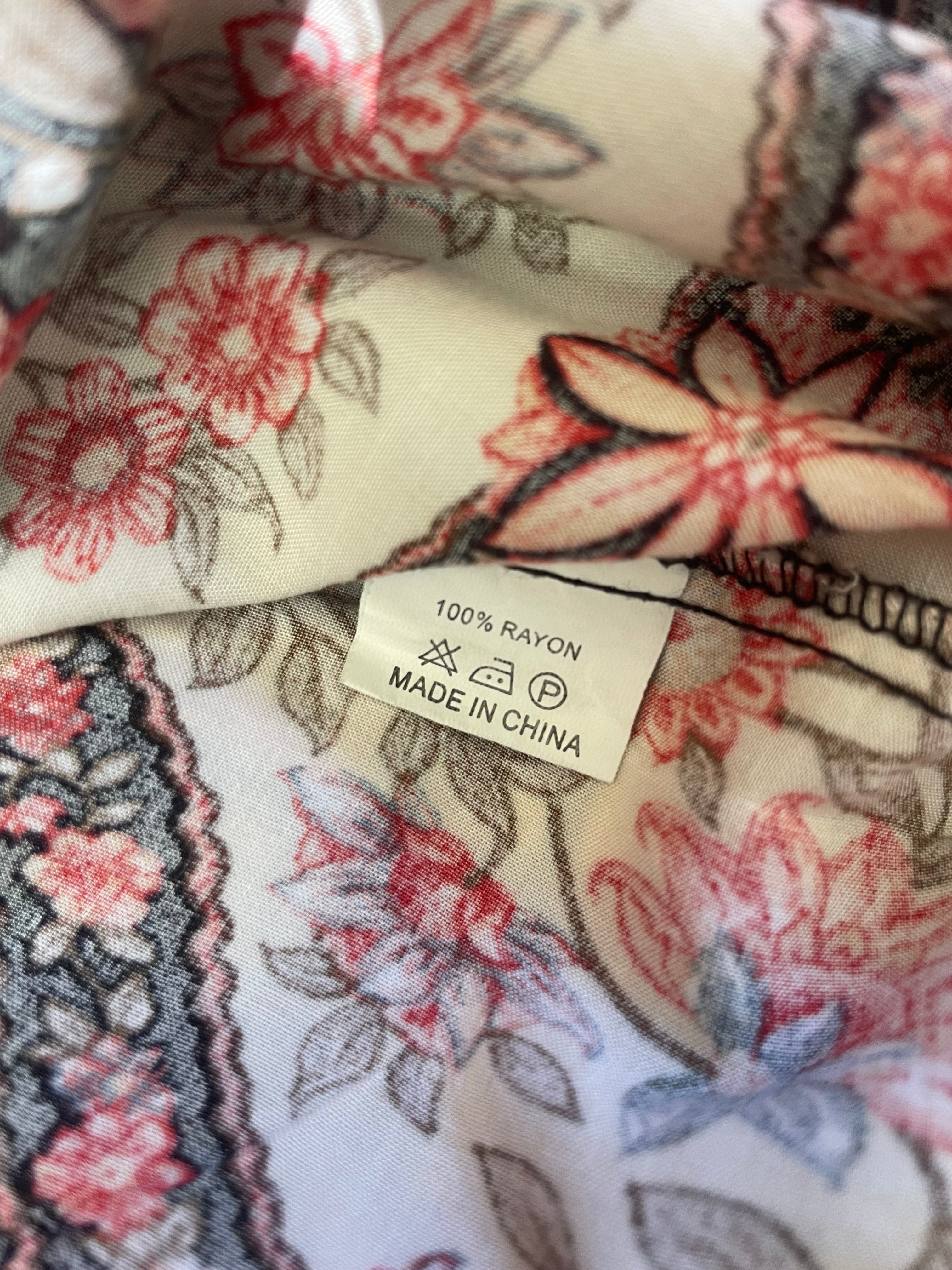 Floral patterned Long Sleeve Hippie Top