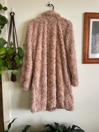 Dusty Pink Faux Fur Jacket Sz 10