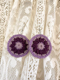 Crochet Mojo Moon Circle Earrings - Purple