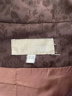Vintage 90s Chocolate Brown Jacquard Blazer