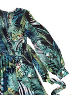 Tropical Long Sleeved Maxi Dress XL