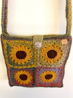 Mojo Moon Crochet Sunflower Bag