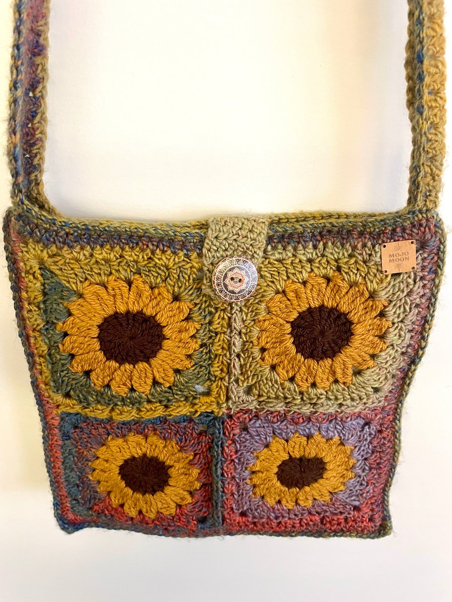 Mojo Moon Crochet Sunflower Bag