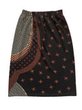 VTG 3/4 Brown & Black pattern skirt
