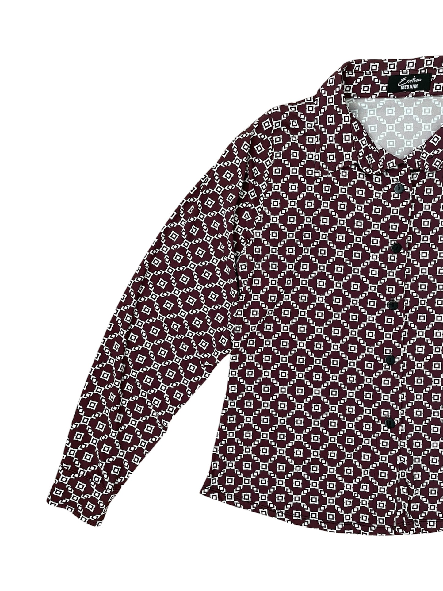 Retro Geometric Pattern Long Sleeve Shirt