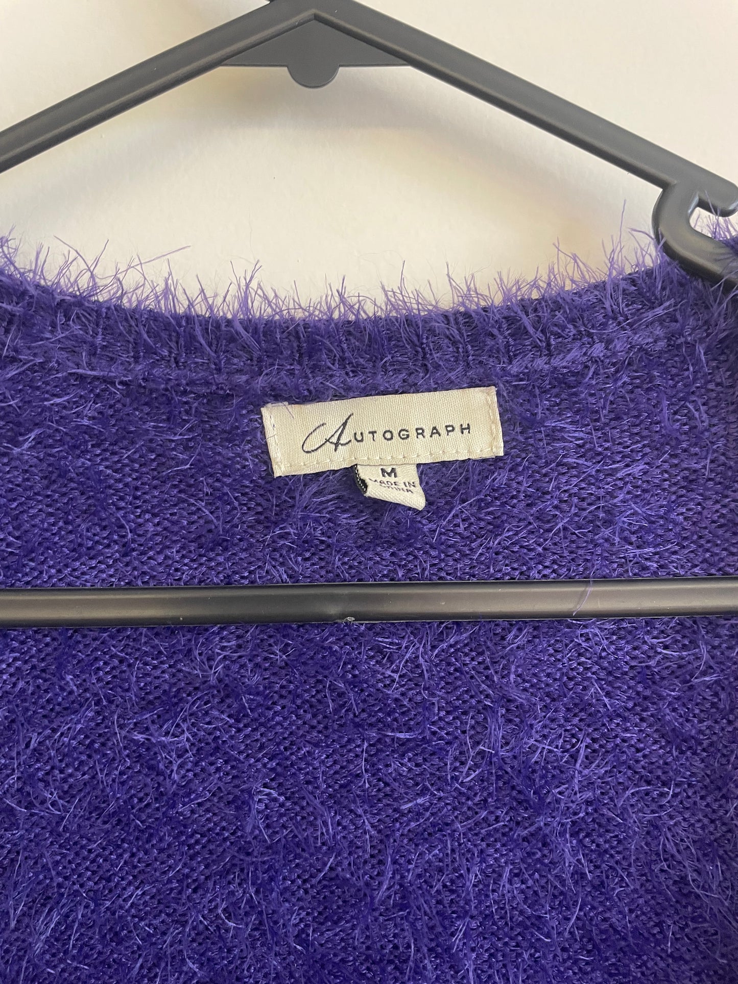 Purple Fluffy 1/2 sleeve Cropped Bolero