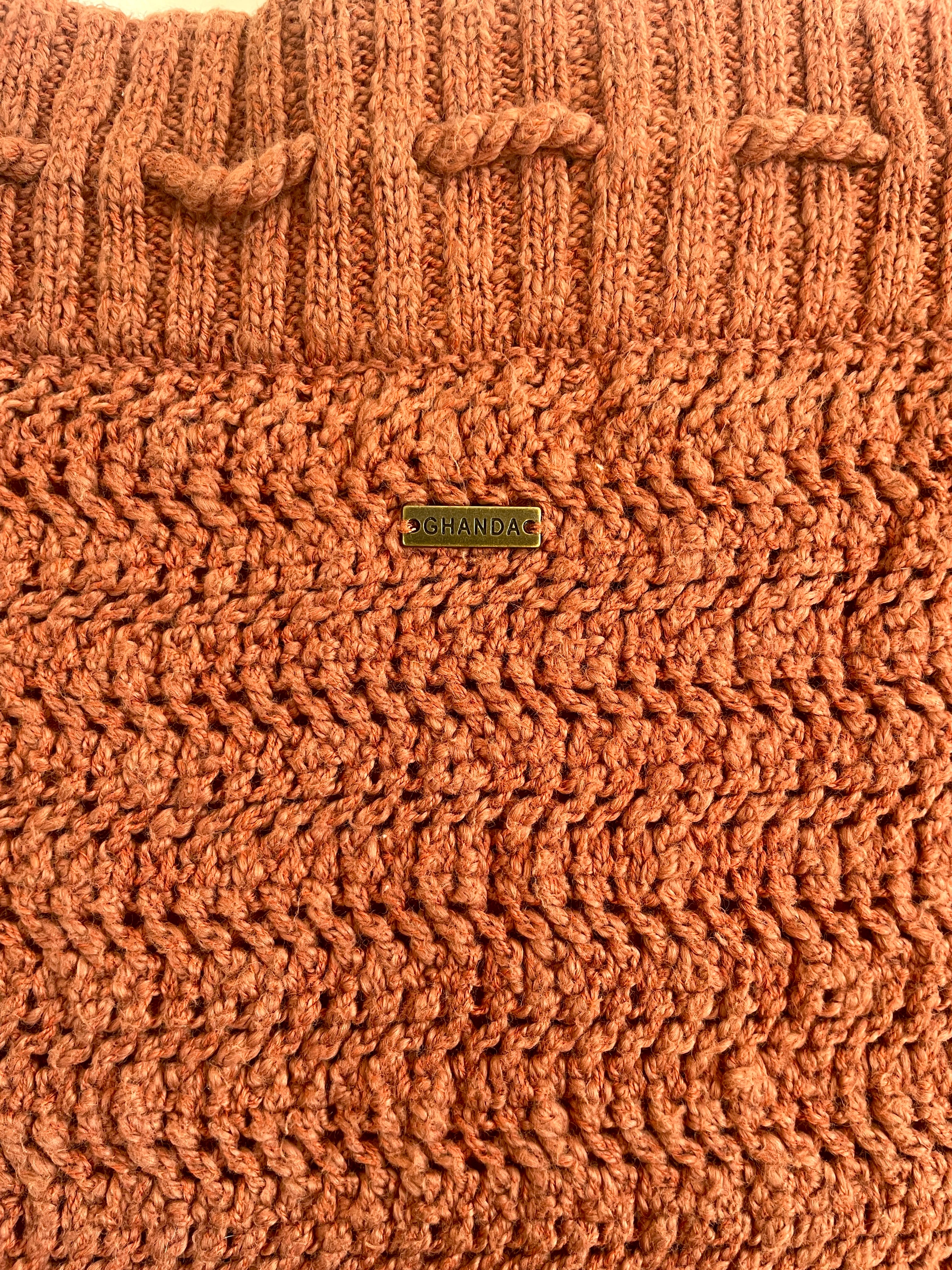Ghanda Brown Knitted Pencil Skirt