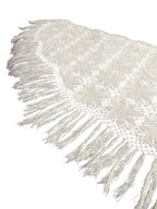 PL cream crochet vintage shawl