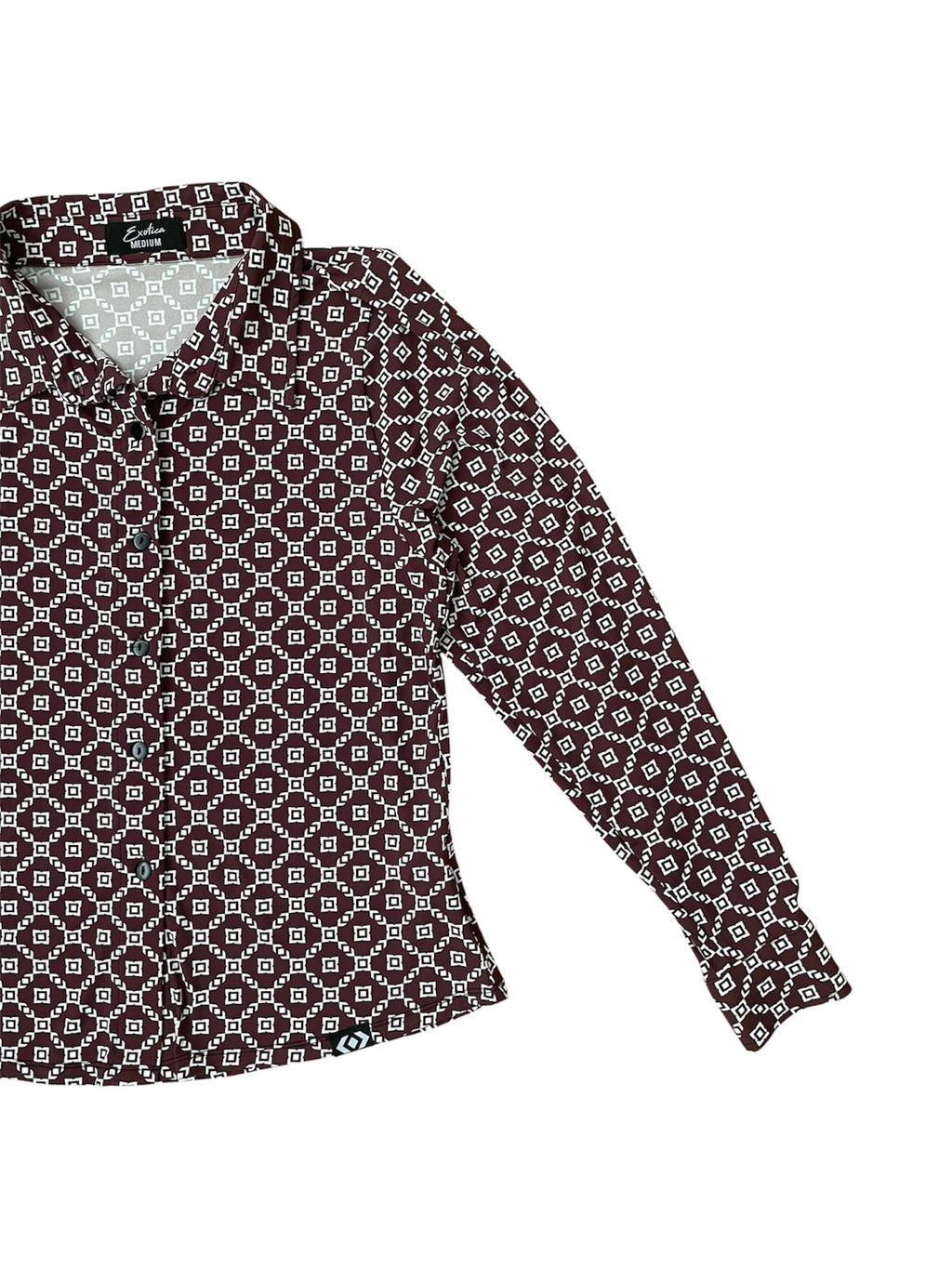 Retro Geometric Pattern Long Sleeve Shirt