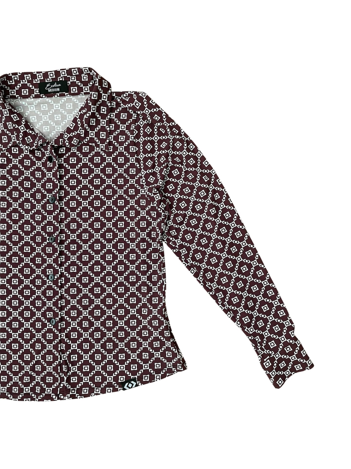 Retro Geometric Pattern Long Sleeve Shirt
