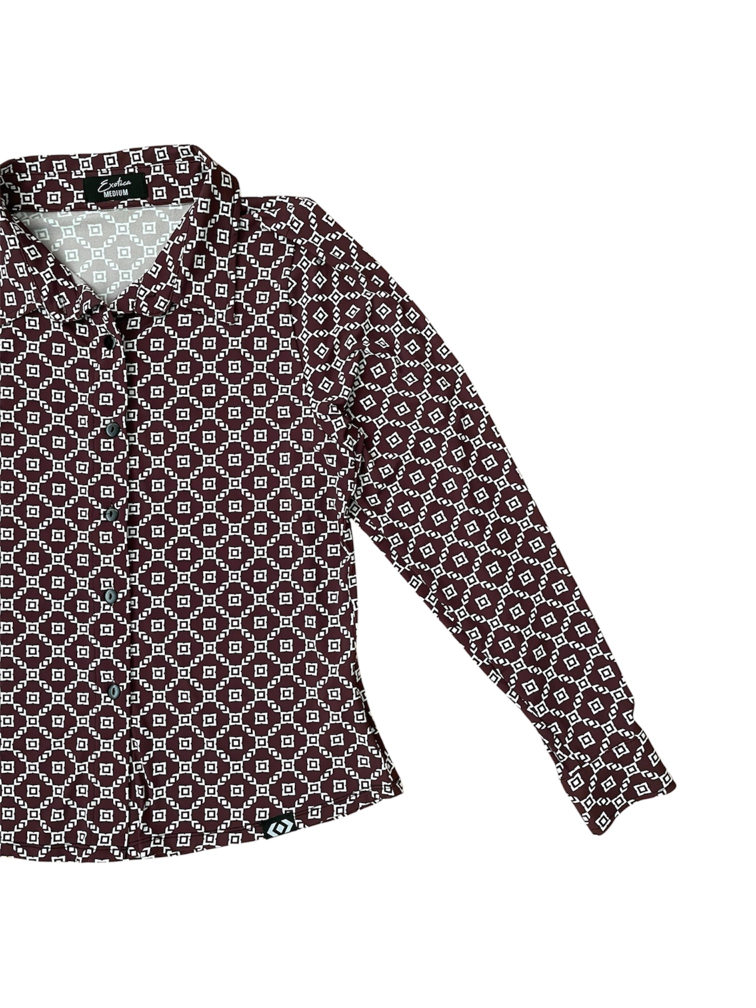 Retro Geometric Pattern Long Sleeve Shirt