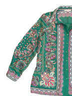 Retro Paisley Button up Blouse Sz 12