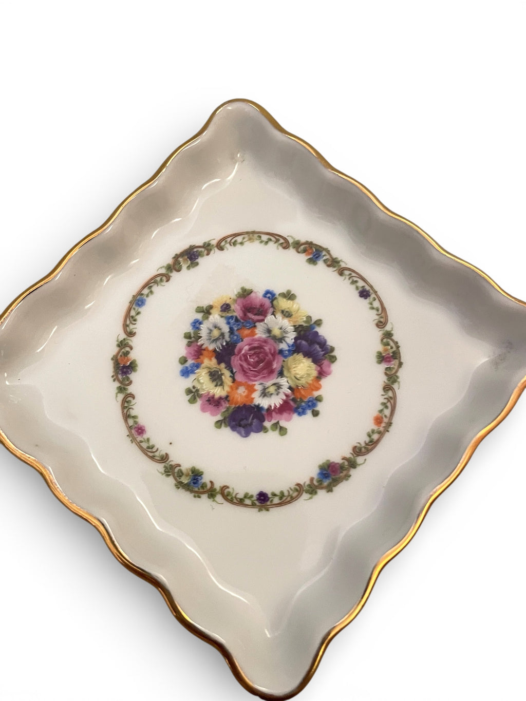Vintage Square Lady Hamilton Trinket Dish