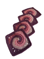 Crochet coasters Set of 4 - Purple Swirl
