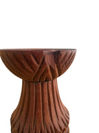 Hand carved Wooden Candle Holder