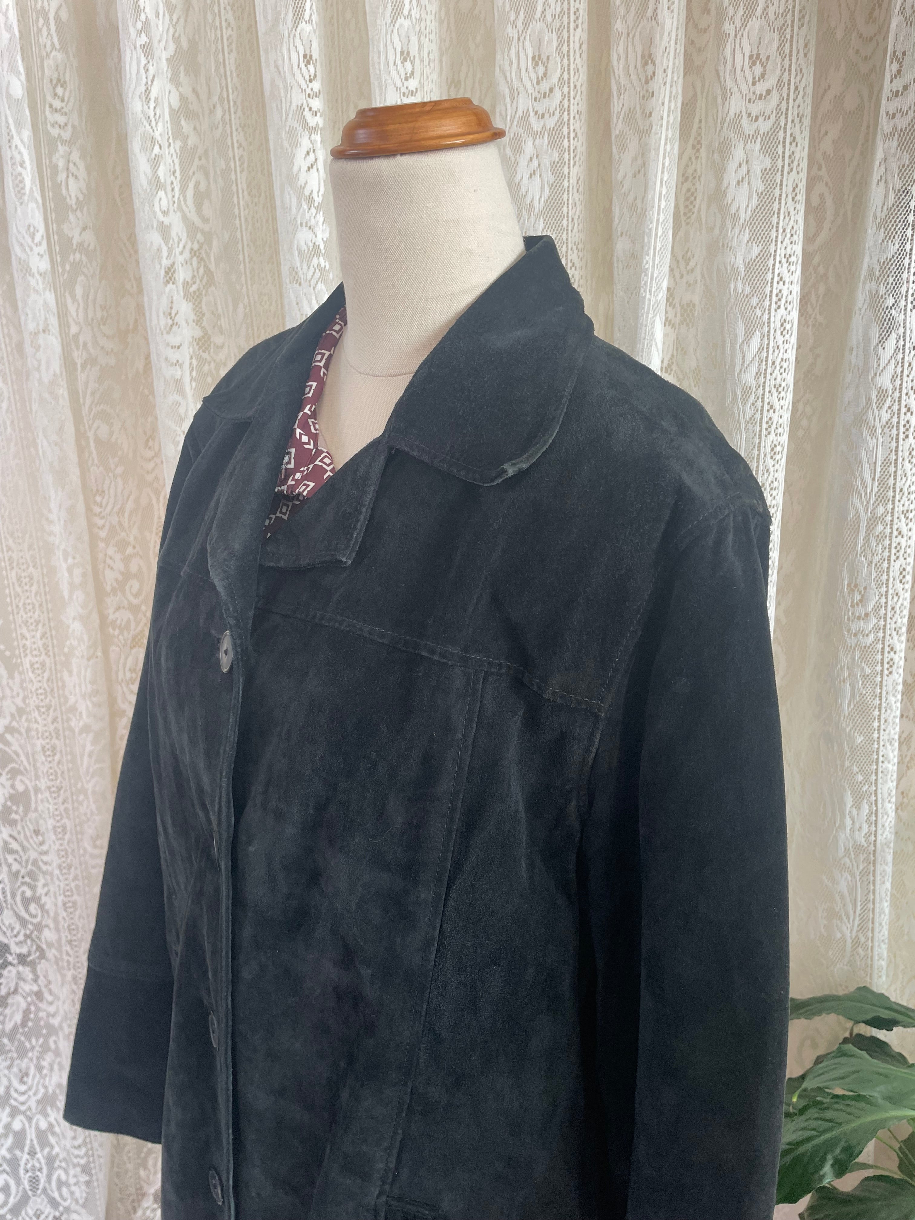 Black suede jacket Sz 12
