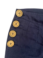 Navy Blue Button Up Trousers