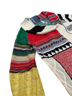 Multicolour Zip up Asymmetrical Cardigan - Sz XL