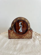 Vietnamese Vintage Lacquerwood coaster set