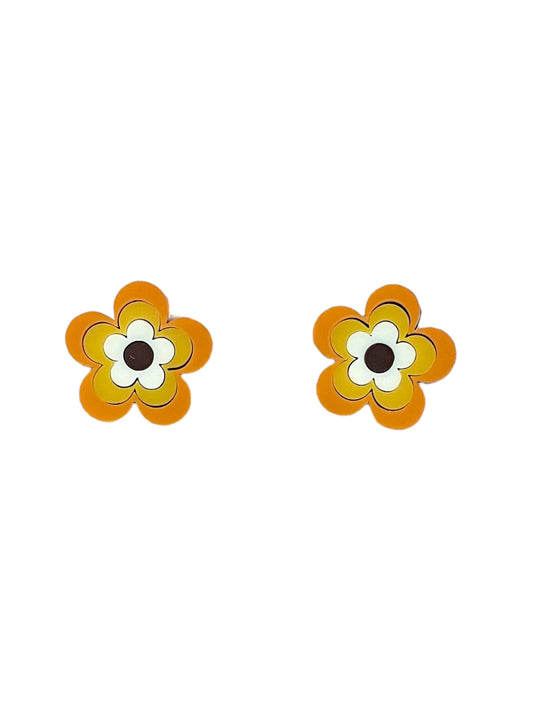 Retro Groovy Flower stud earrings
