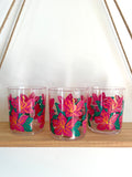 Retro 70s 80s Set of 3 of 3 Plastic Tumblers
