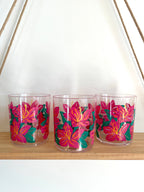 Retro 70s 80s Set of 3 of 3 Plastic Tumblers