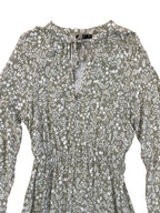 Long Sleeve Sage Paisley Print Dress