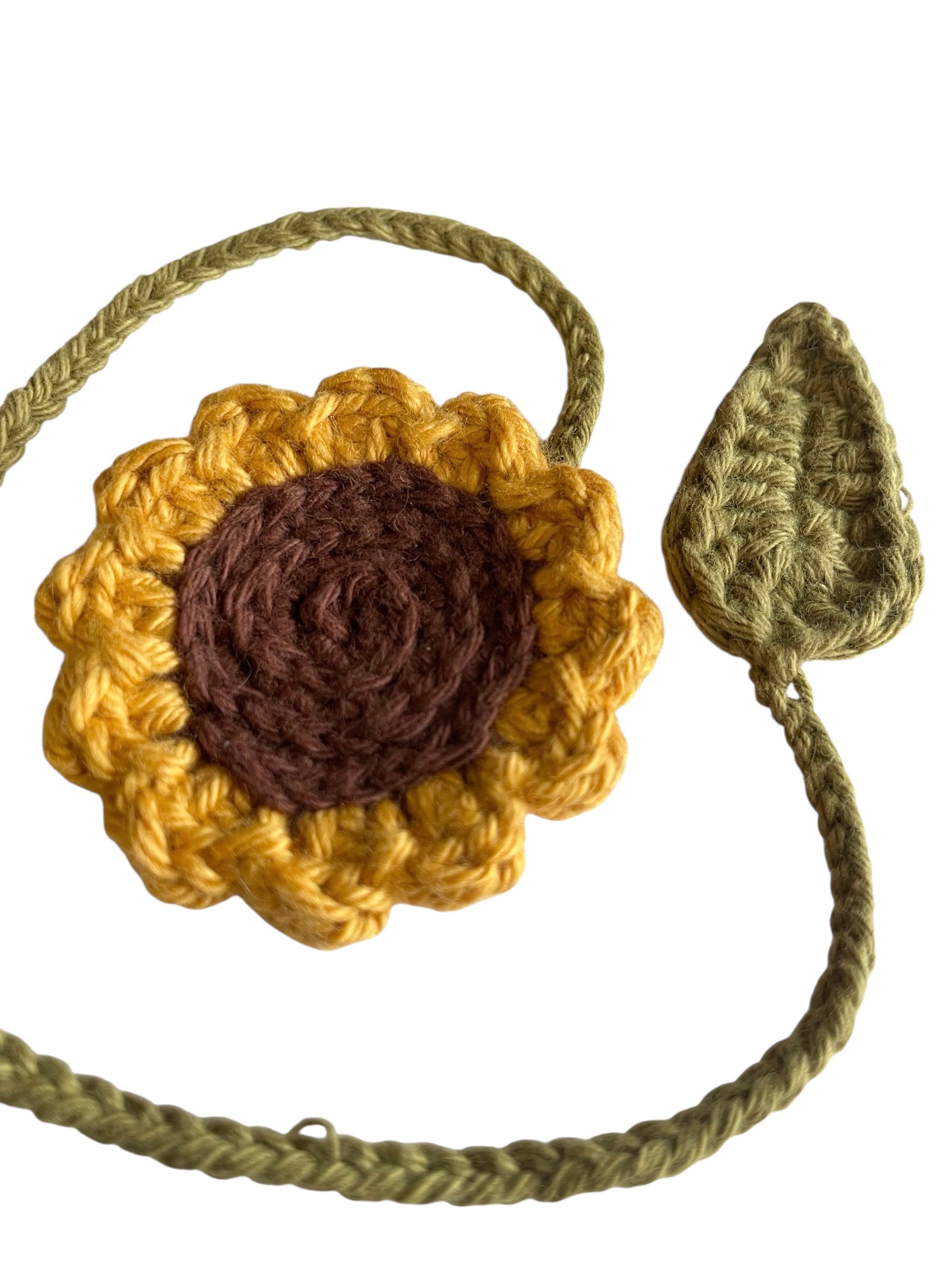 Crochet Sunflower bookmark