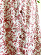 Vintage Italian Il camiciaio del Re Romantic Ditsy Floral Ruffle Top Sz 10