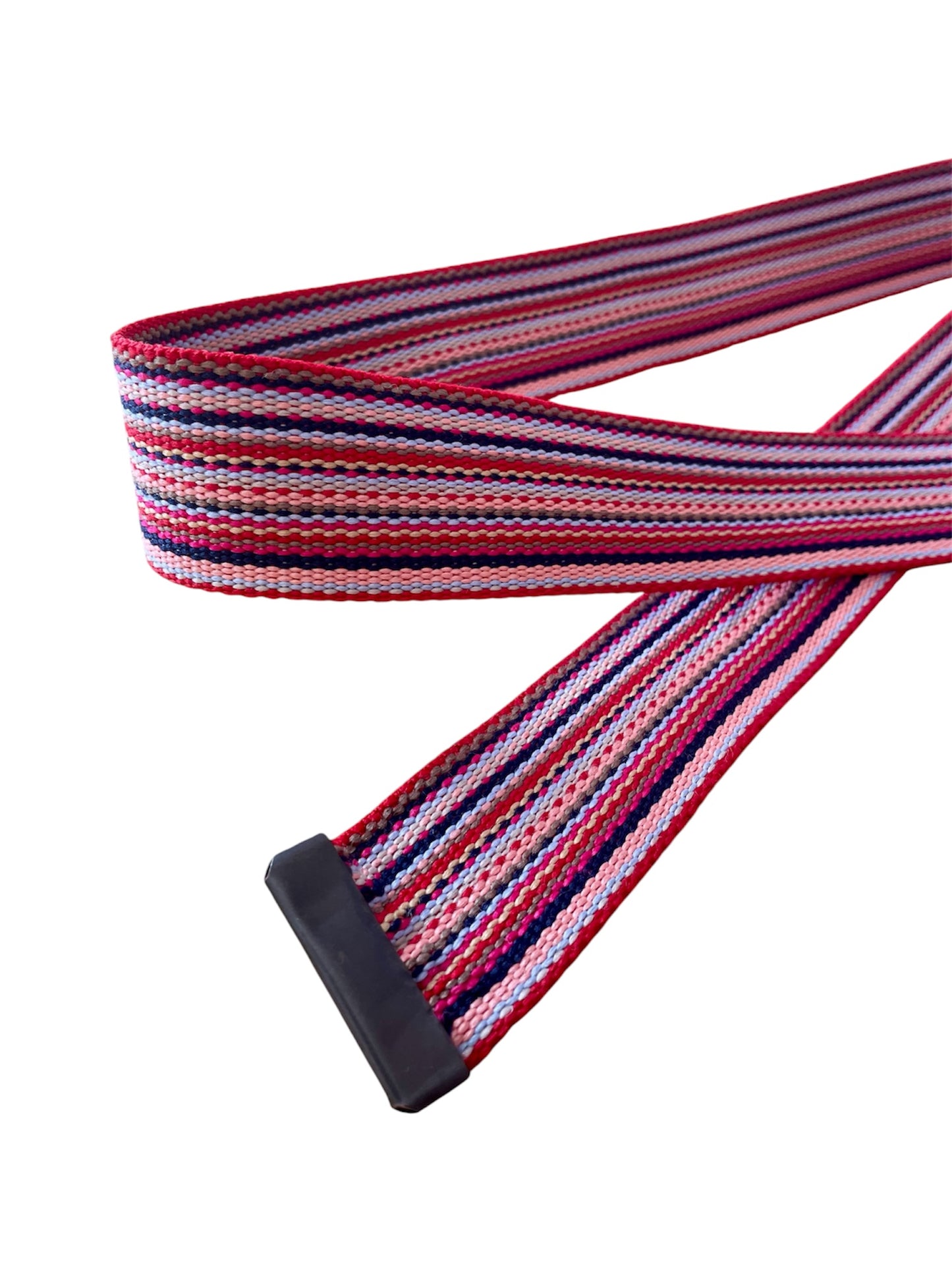Multicolour striped military style belt