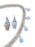Gold Tone Belly Belt with Howlite Drops