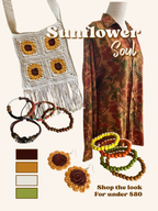 Sunflower Soul Boho Outfit Bundle - Size 12-20 (OSFM)