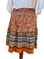 Bohemian patterned mini skirt Size M