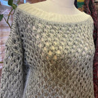 Silver knitted mesh jumper