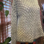 Silver knitted mesh jumper