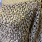 Silver knitted mesh jumper