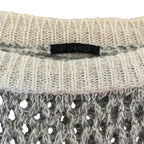 Silver knitted mesh jumper