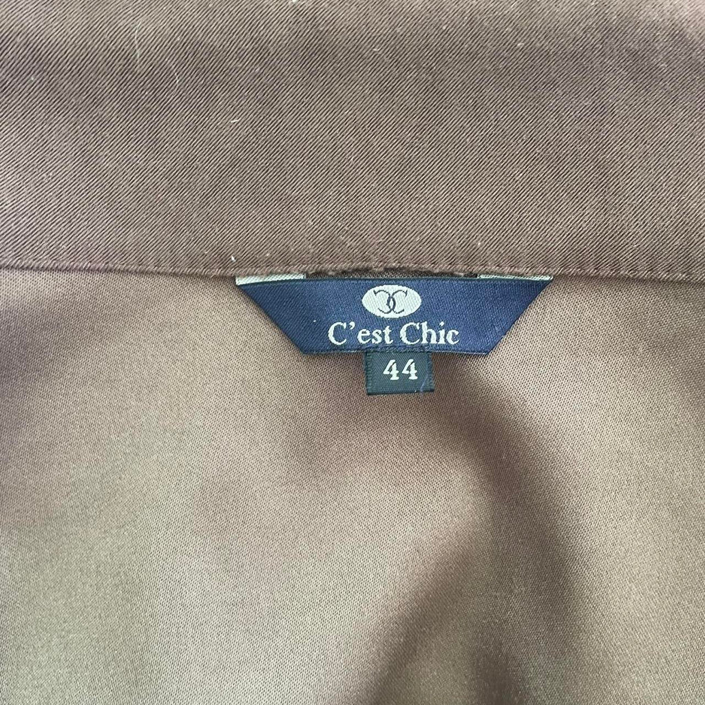 Brown suede look over shirt