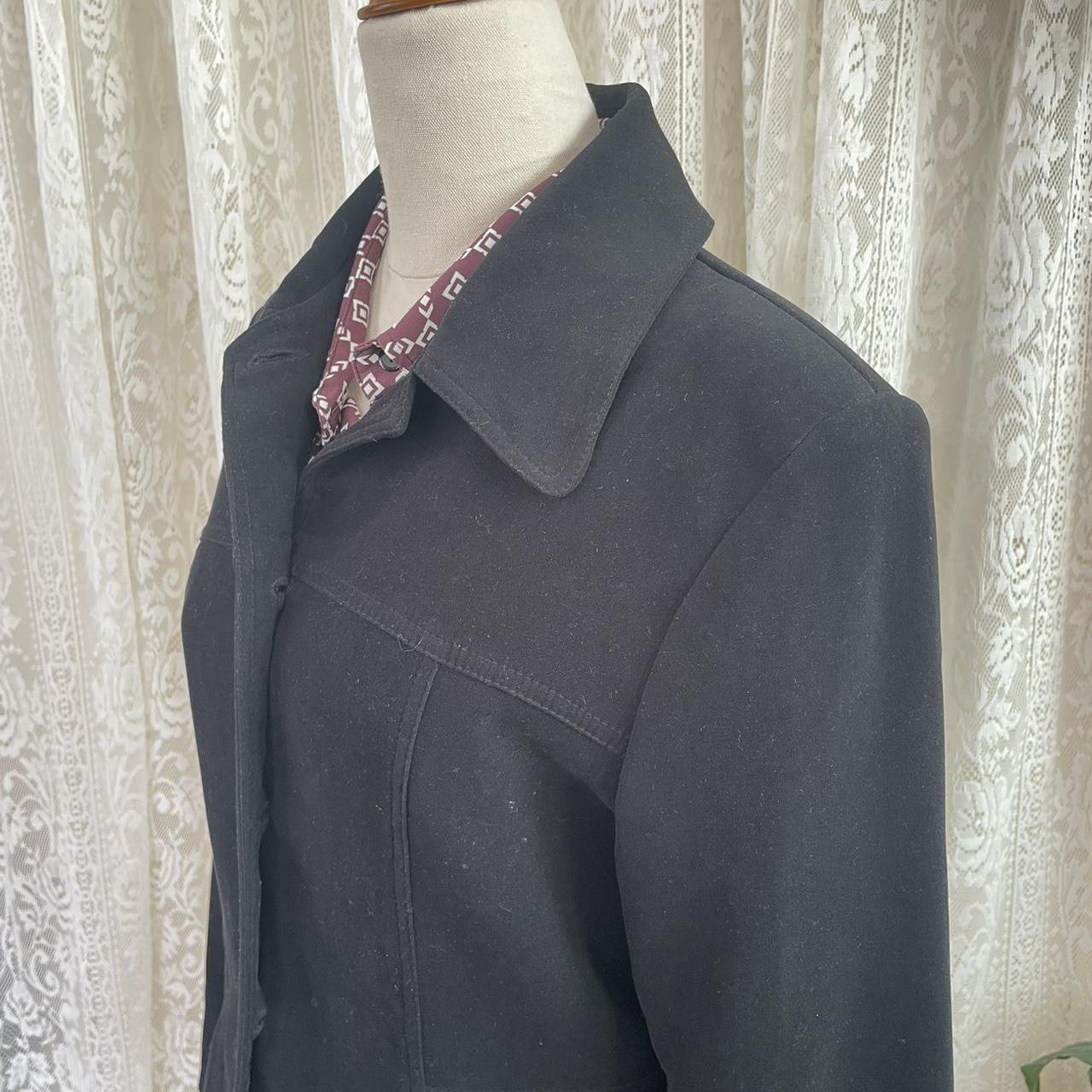 Womens Black Button Up Blazer Jacket