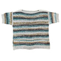 Handmade knitted short sleeve striped top.