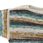 Handmade knitted short sleeve striped top.