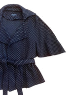 Black & Grey Batwing Short Sleeve Jacket