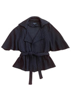 Black & Grey Batwing Short Sleeve Jacket