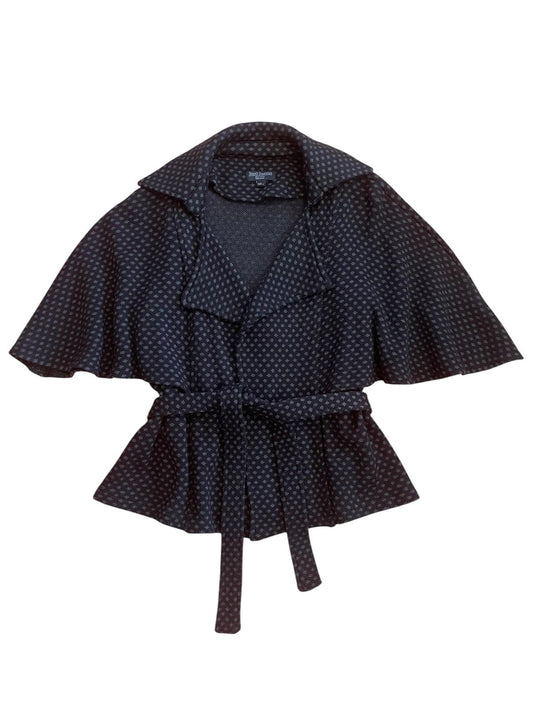 Black & Grey Batwing Short Sleeve Jacket