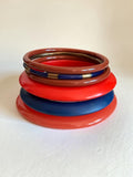 Ramblin’ Rose 6-Piece Vintage Resin Bangle Stack