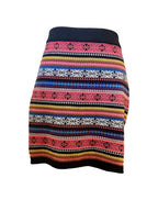 Wool blend Aztec pattern mini skirt