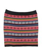 Wool blend Aztec pattern mini skirt